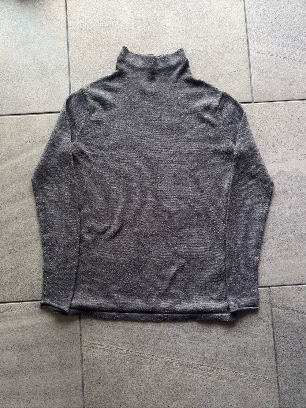 Old Navy Mock Neck Sweater Womens XS Gray Long Sleeve Minimalist Knit Top